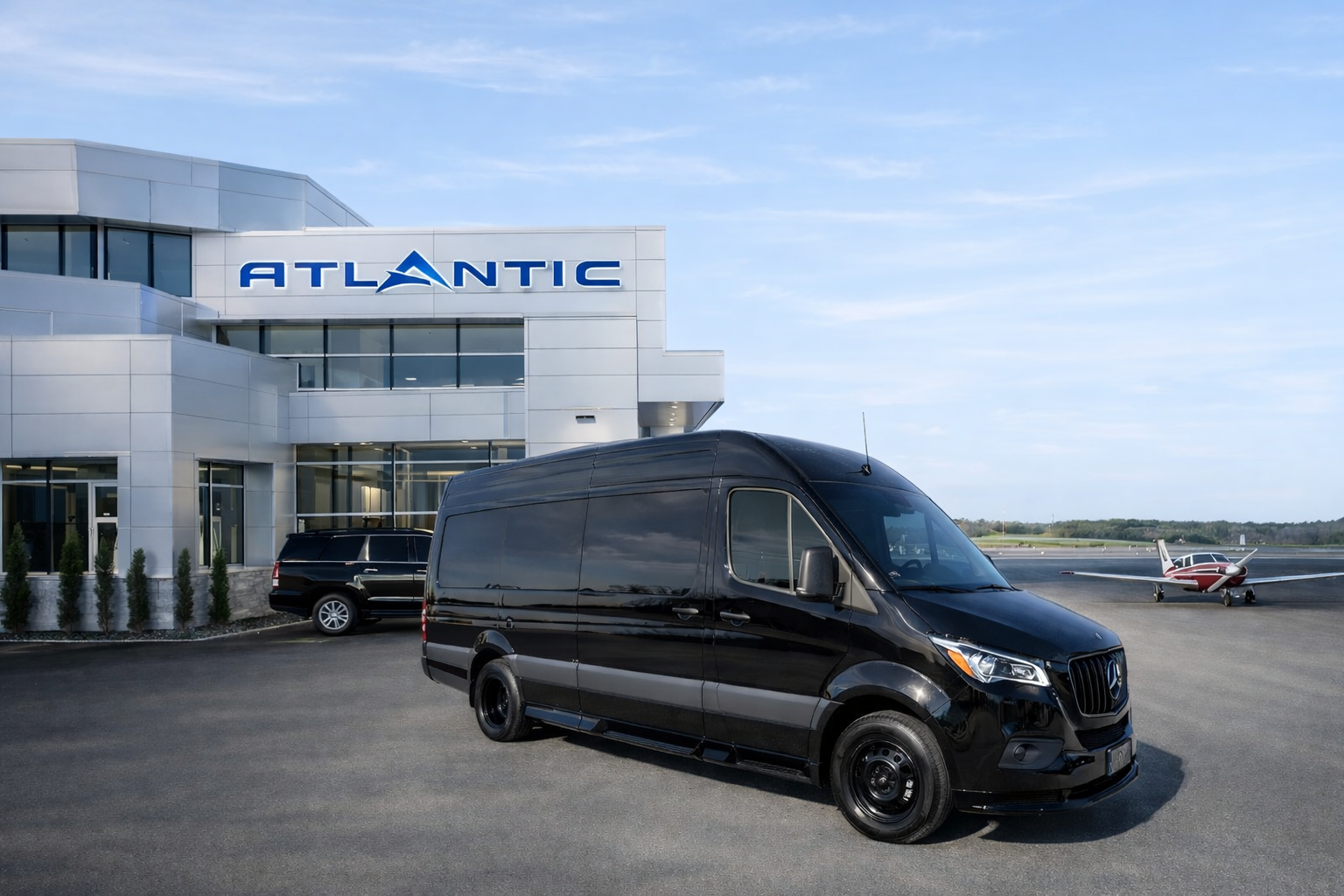 Sprinter at private aviation terminal in Atlanta