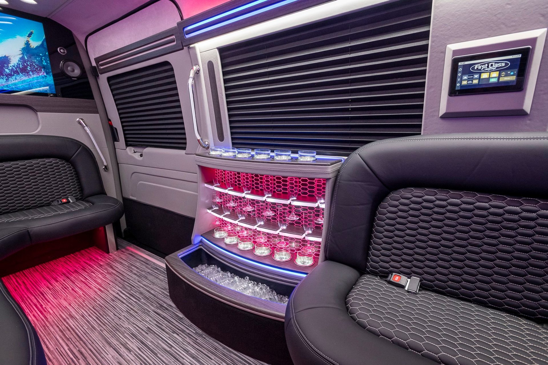 Sprinter Limousine VIP bar area