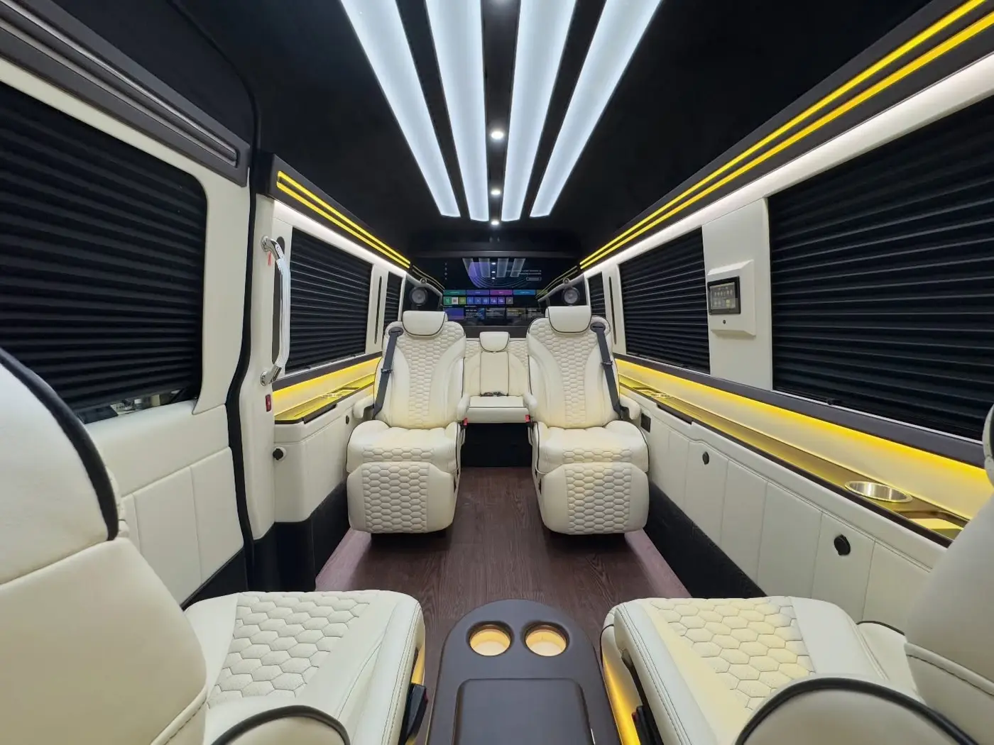 Executive private jet parked on the tarmac at Atlanta FBO ready for chauffeur transfer