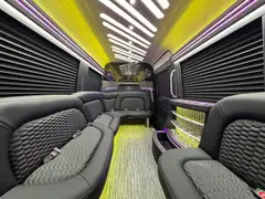 Sprinter interior with ambient ceiling lights