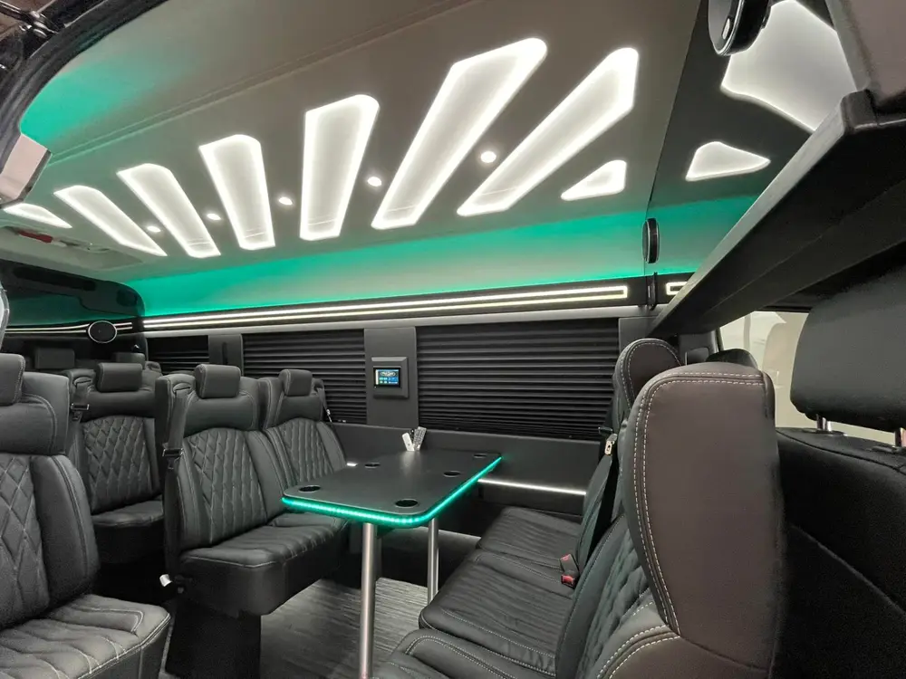 Executive Sprinter limo interior for Georgia vs. Florida in Atlanta